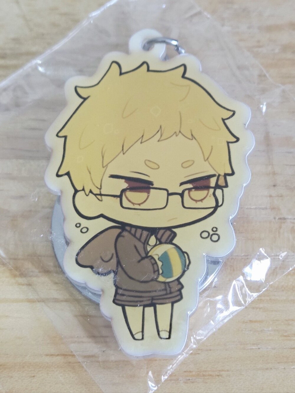 *4 for $20* Haikyu!! Kei Tsukishima Chibi Angel Acrylic Keychain Bag Charm